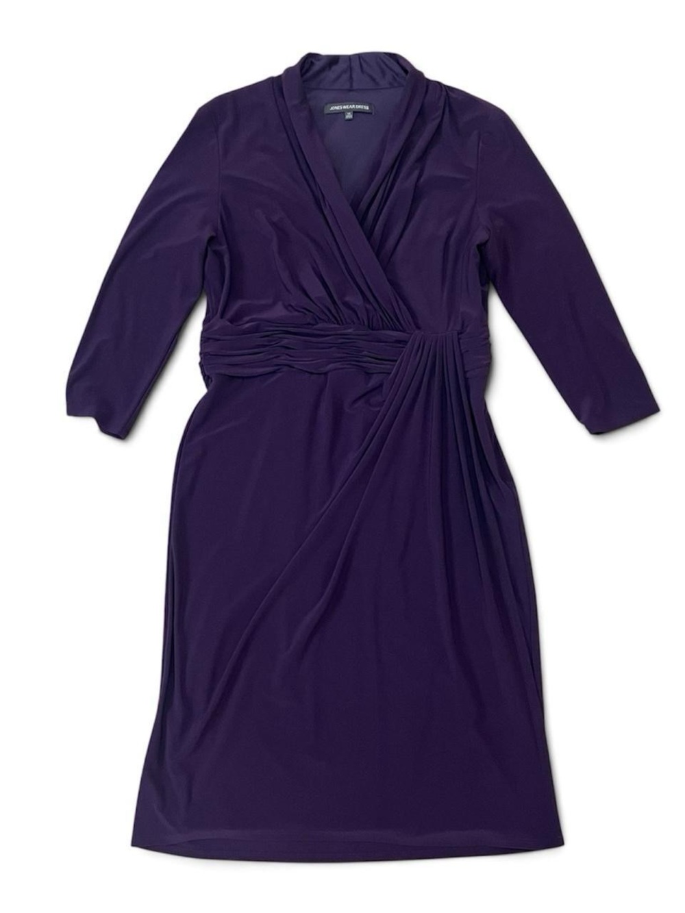 Jones New York Deep Purple Wrap-Style Dress